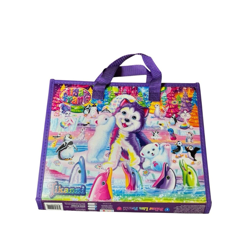 2020 Lisa Frank Tikanni Trifold Portfolio Storage Binder School Folder Crayons